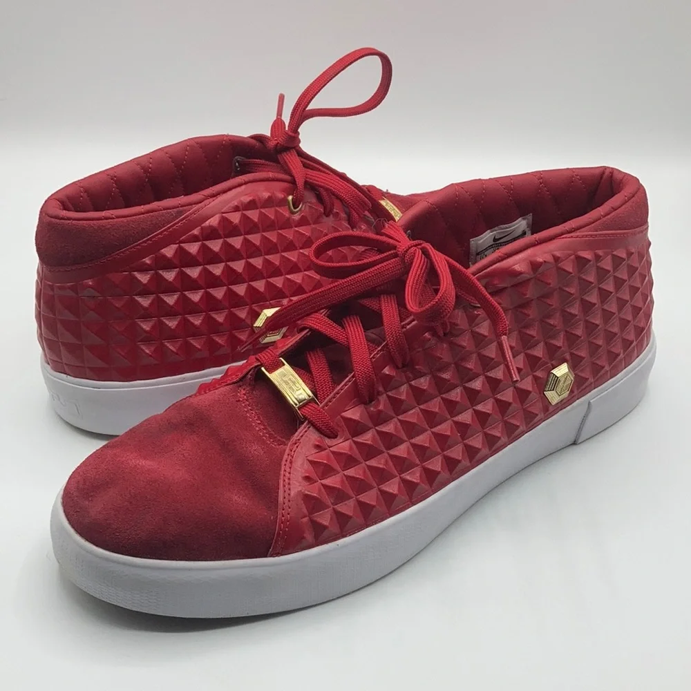 Nike Lebron XIII Lifestyle Mid Top Sneakers Shoes Gym Red Gold Men's Siz… - Picture 4 of 17